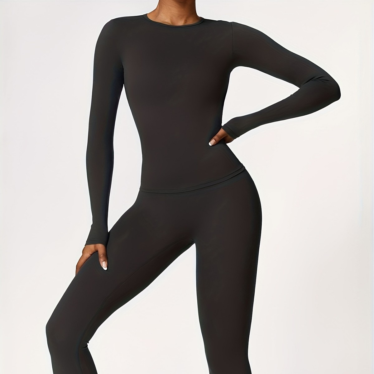Winter Clothing Women'S - Dar kesim yoga kıyafeti ince uzun