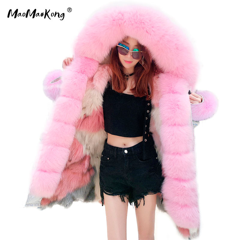 Winter Clothing Brands - MAOMAOKONG marka uzun kış ceket kadın