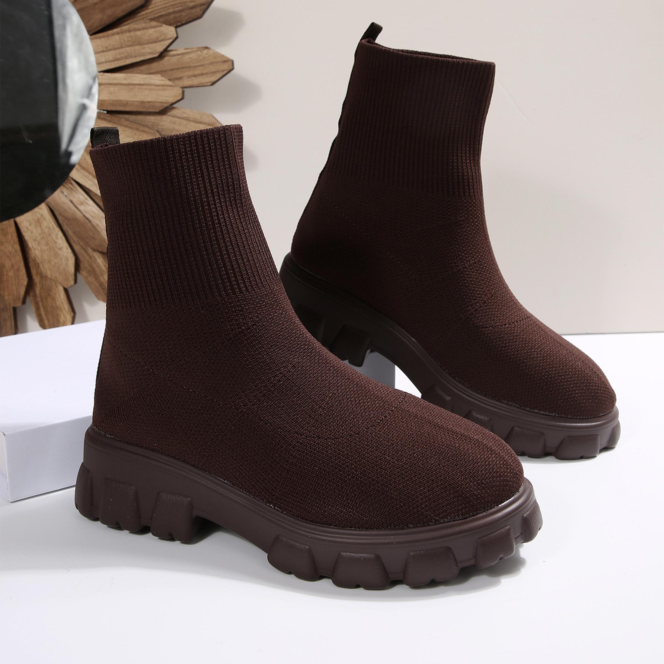 Winter Clothing Women'S - Kadınlar için Konforlu Yuvarlak Burunlu, Giymesi