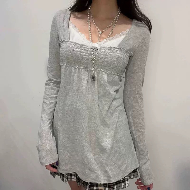 Amerikan Retro Kadın T-Shirt K - Winter Clothing Aesthetic incelemesi ve fiyatı
