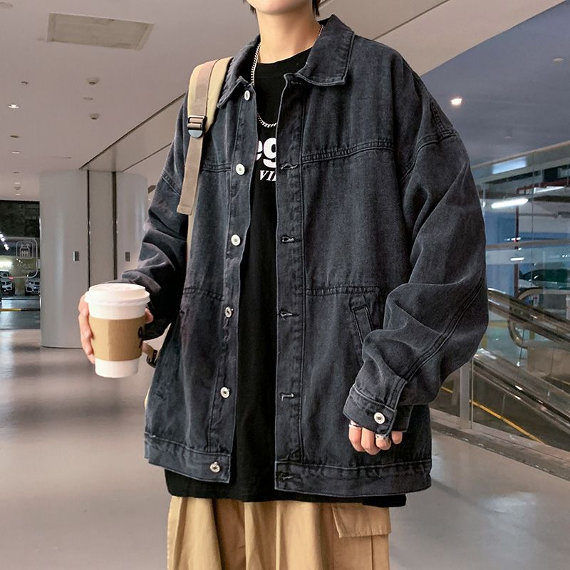 Retro Yaka Erkek Kot Ceket Ucu - Winter Clothing Aesthetic incelemesi ve fiyatı