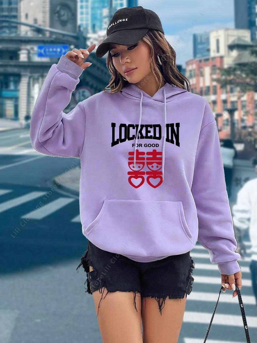 Komik Mektup Baskılı Kapüşonlu - Winter Clothing Aesthetic incelemesi ve fiyatı