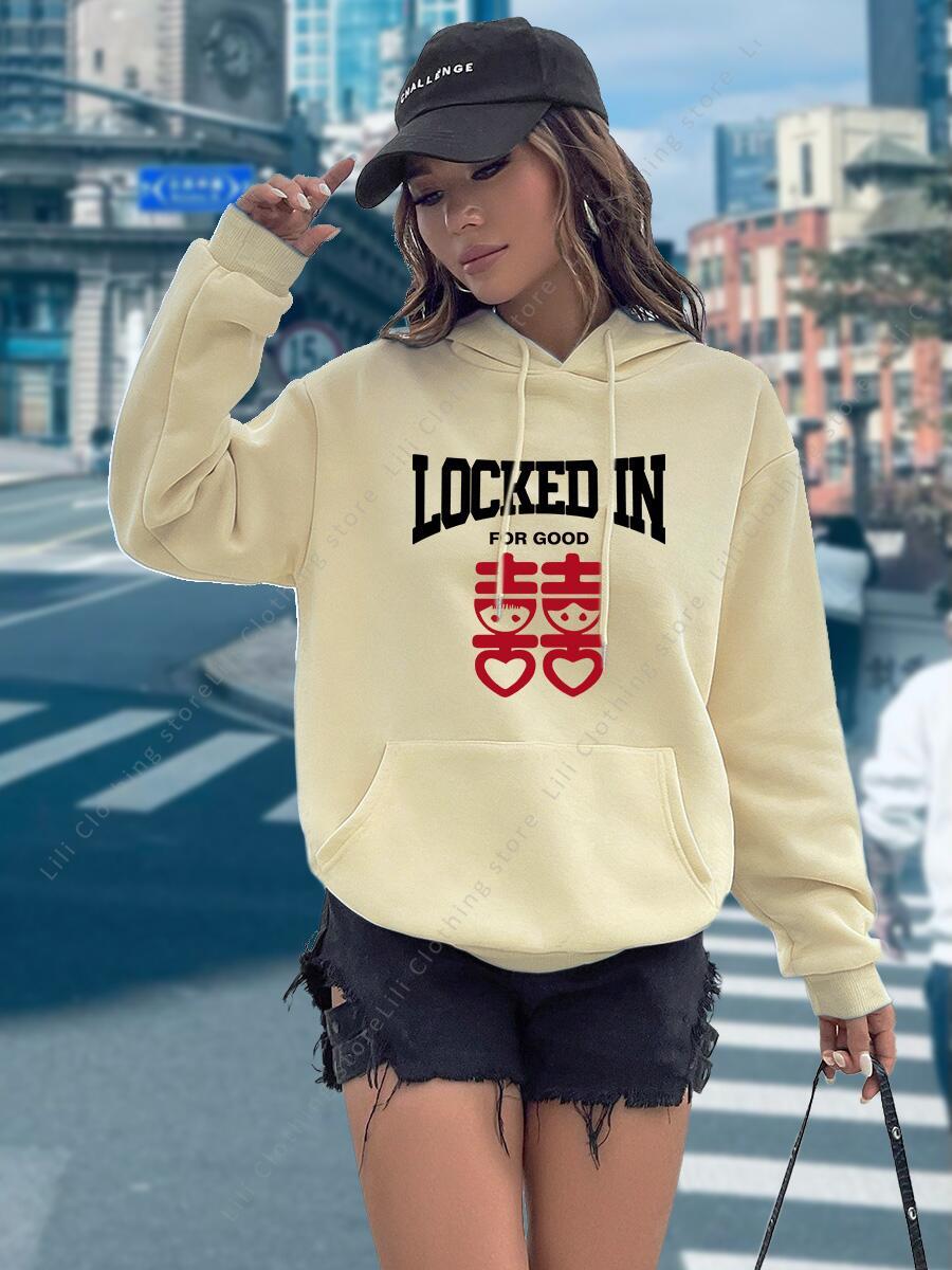 Komik Mektup Baskılı Kapüşonlu - Winter Clothing Aesthetic incelemesi ve fiyatı
