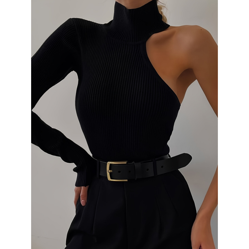 Düz Asimetrik Tek Omuzlu Nervü - Winter Clothing Women'S incelemesi ve fiyatı