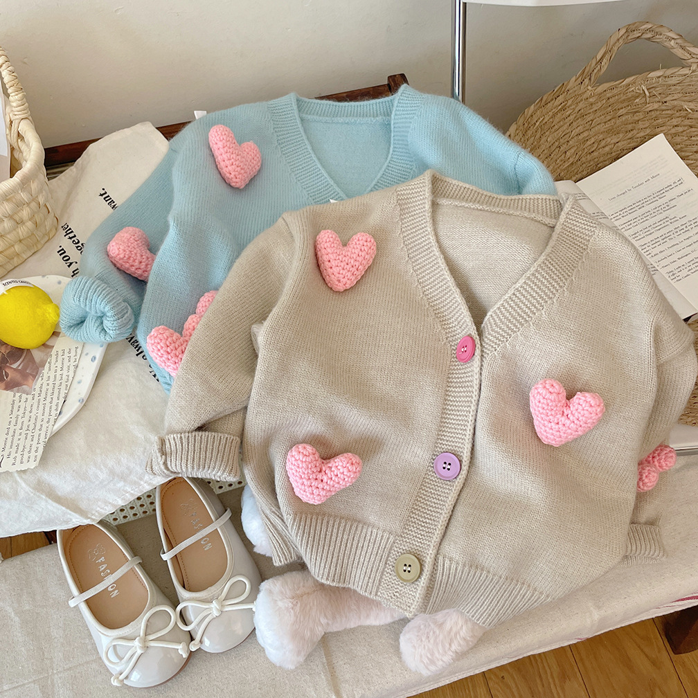 Kız Kazak Ceket Üç Boyutlu Aşk - Winter Clothing 1 Year Old incelemesi ve fiyatı